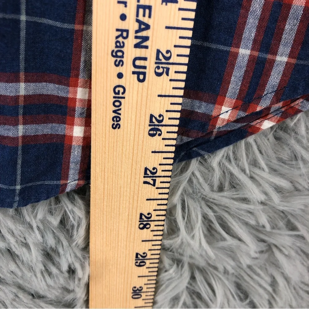J. Crew Shirt Womens XS Blue Red Plaid Button Up Long Sleeve